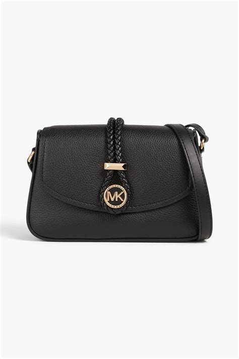 michael michael kors lea pebbled-leather shoulder bag|michael kors pebble leather handbags.